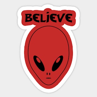 Believe. Alien. Sticker